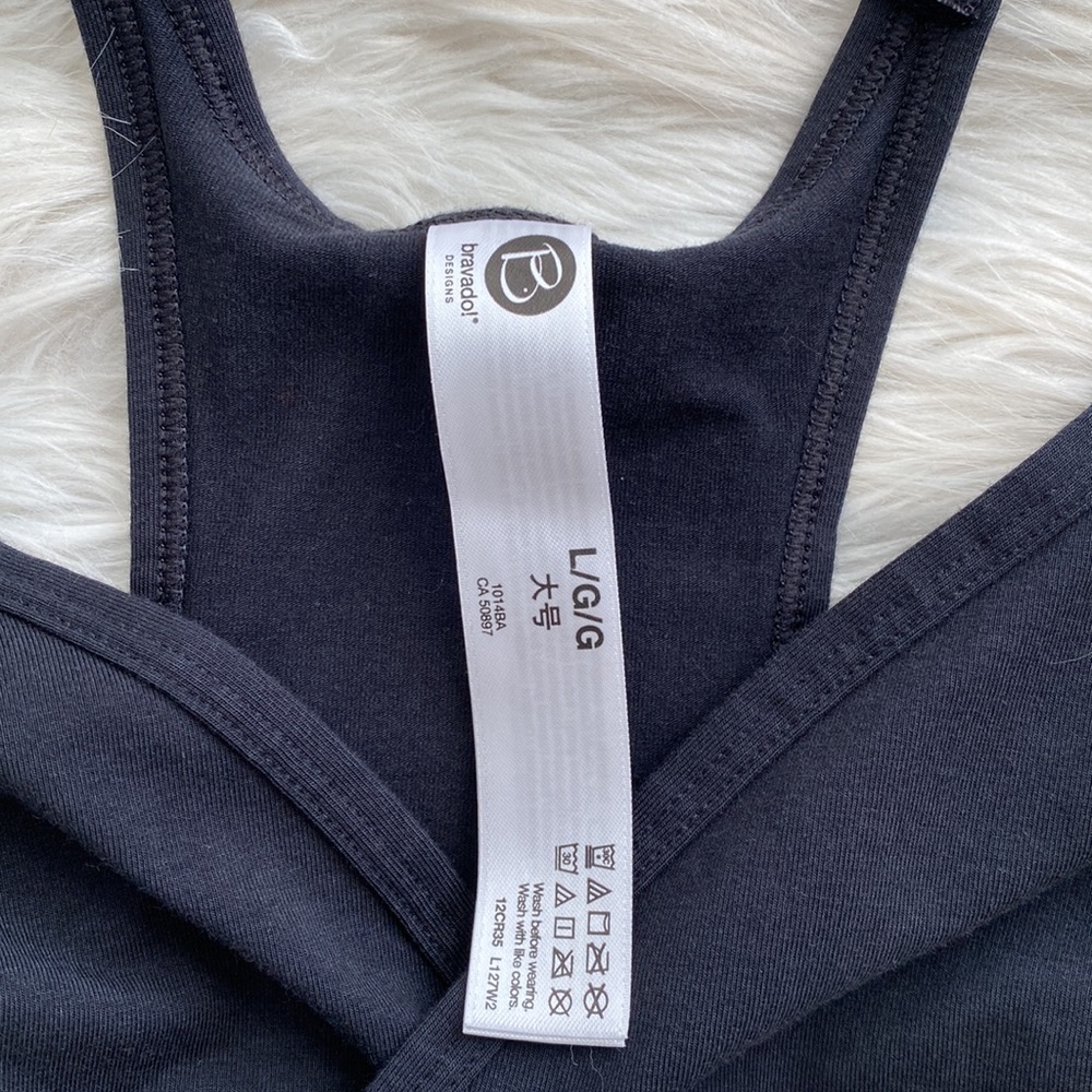 Bravado Black Nursing Bra with White Branded Band - Picture 11 of 12